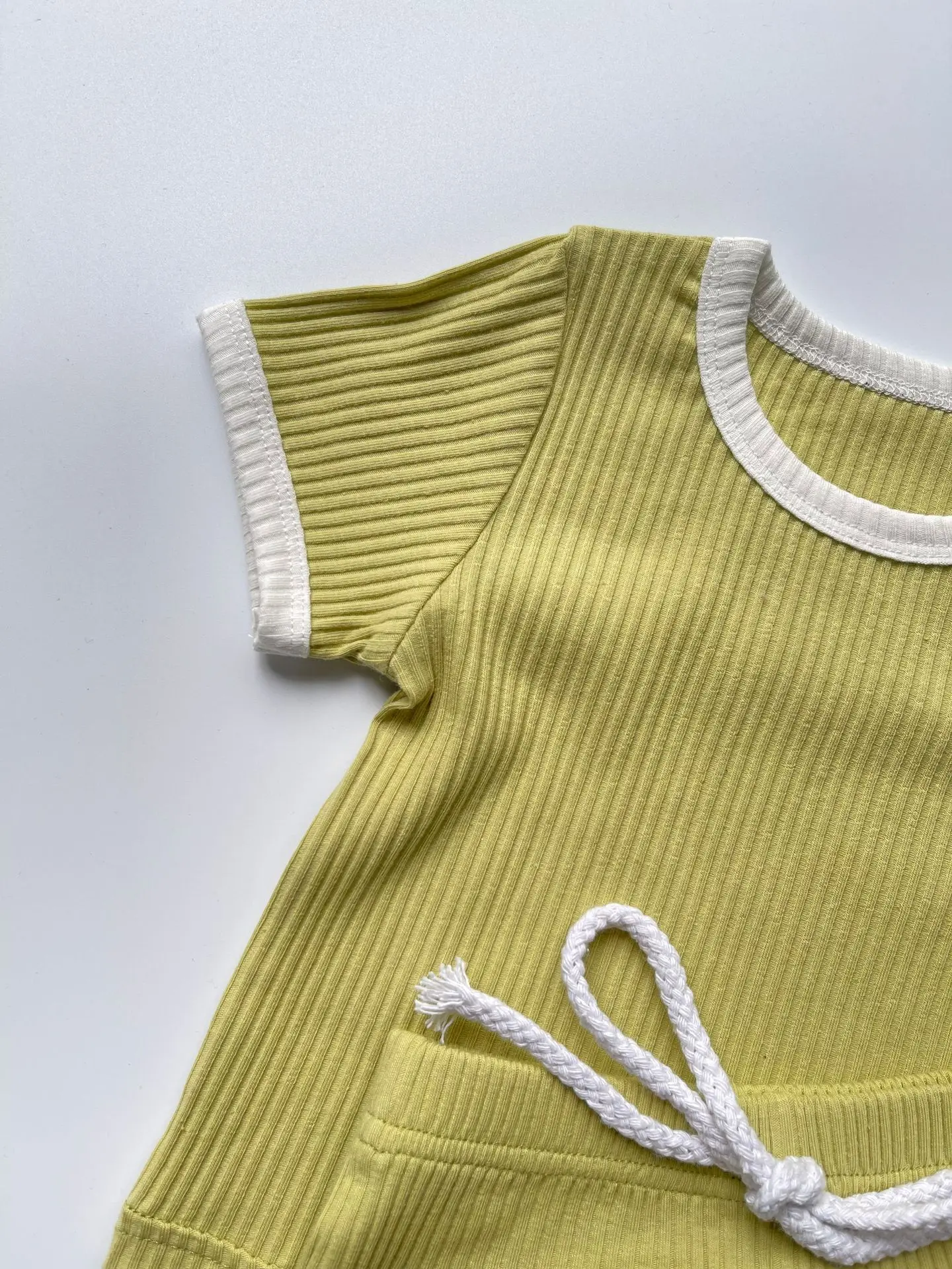 2025 Summer New Baby Short Sleeve Cotton Clothes Set Infant Boy Girl Solid Ribbed T Shirts + Shorts 2pcs Suit Toddler Outfits 6