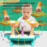 Kids Drum Set Toy for 3 Year Old Girl with Musical Instruments Microphone Lights Piano Keyboard Early Learning Educational Toys 2