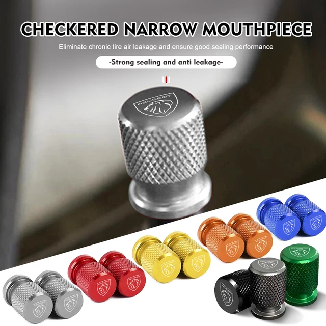 For Peugeot Car Wheel Tire Valve Caps Tyre Rim Stem Covers Airdust Cap 407 508 2008 5008 307 308 3008 206 207 208 107 106 1