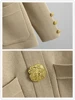 Fall Winter Women's Knit Sweater Sets Large Gold Button V-neck Cardigan Coats Conjunto High Waist Baggy 95cm Wide Leg Pants Suit 6