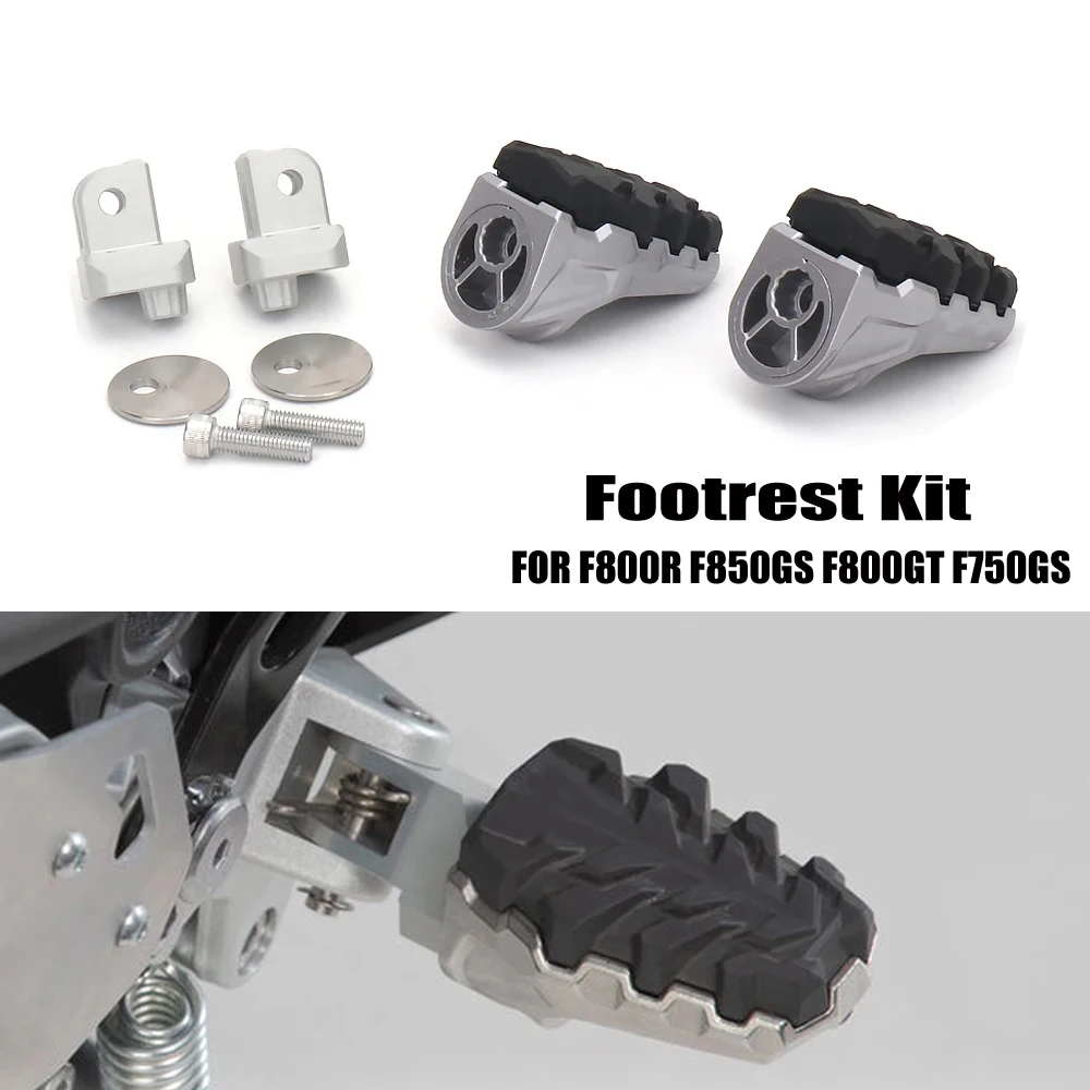 

Universal New Aluminium Motorcycle Foot Peg Footrests Kit Mount For BMW F800R F800GT F750GS F 750 850 GS F850GS ADVENTURE