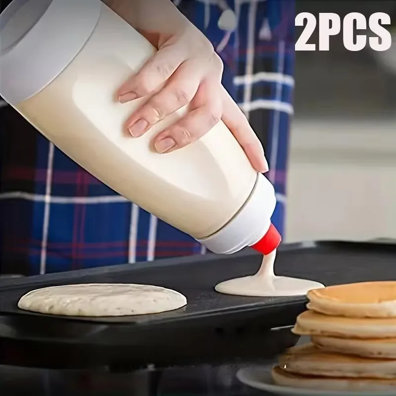 Pancake Batter Bottle Battler Mixer With Blender Ball Wire Whisk For Restaurant Baking Pancakes Cupcakes Muffins Crepes And More pastry tools