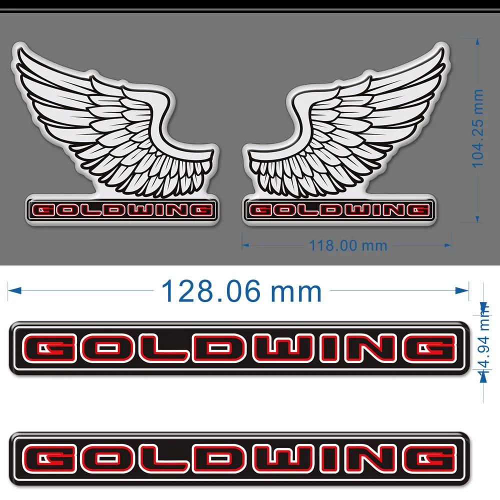 

3D Stickers Gold Wing For Honda Goldwing GL1800 1100 1200 1500 Tour F6B GL 1800 Cover Emblem Fairing Symbol 2017 2018 2019 2020