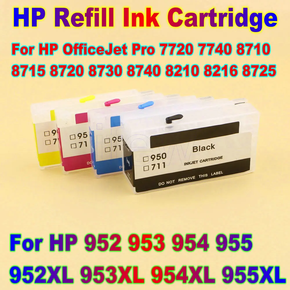 7720 8210 Cartuccia Di Inchiostro Per Hp Officejet Pro 7720 8210 7740 8710 8715 8720 8730 8740 8216 8725 Set Di Cartucce Ricaricabili Per Stampante