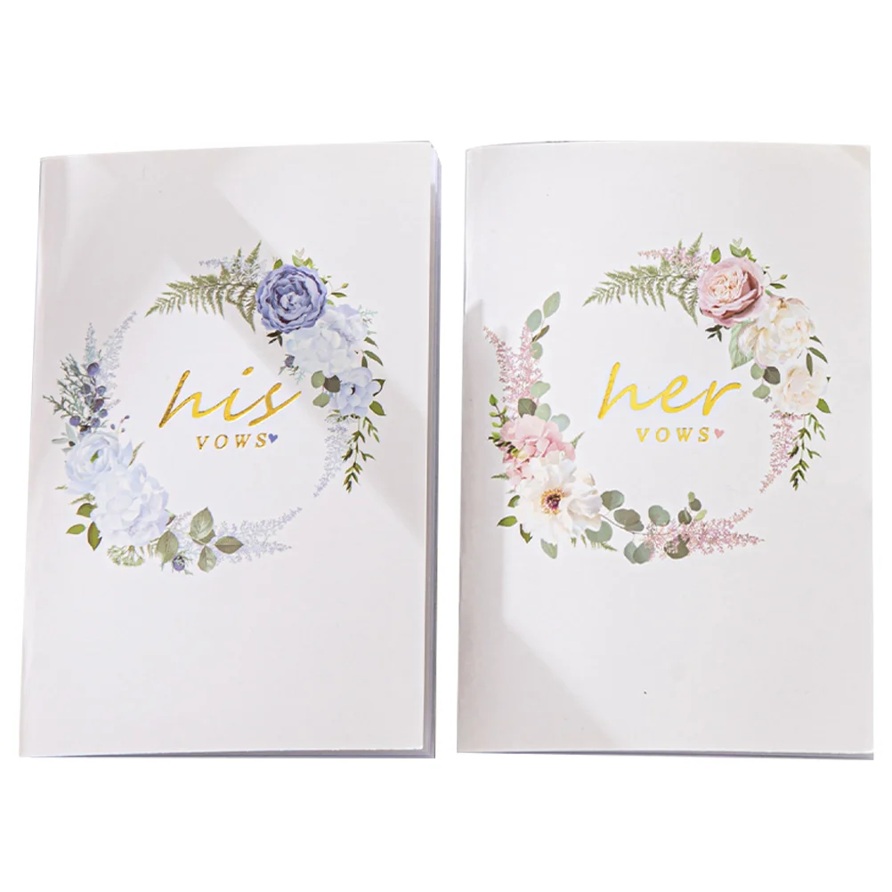 Vow Books Bride Groom Wedding Vow Notebook Wedding Book Delicate Booklet Gift Decoration Notebook