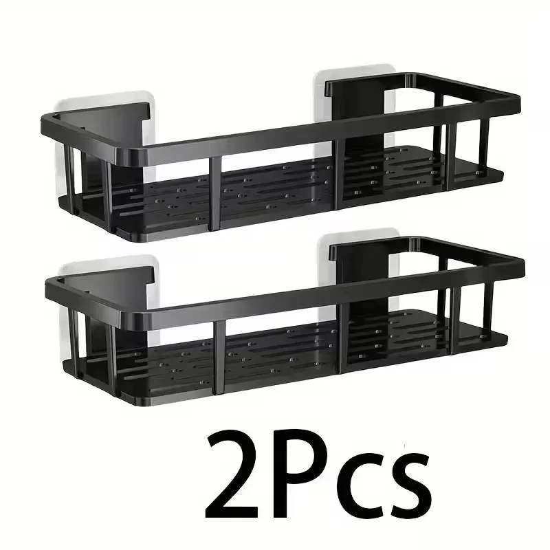 No-Drill Wall Shelf, Heavy-Duty Waterproof Shower Organizer. Easy Adhesive Install, Space-Saving Bathroom Storage.