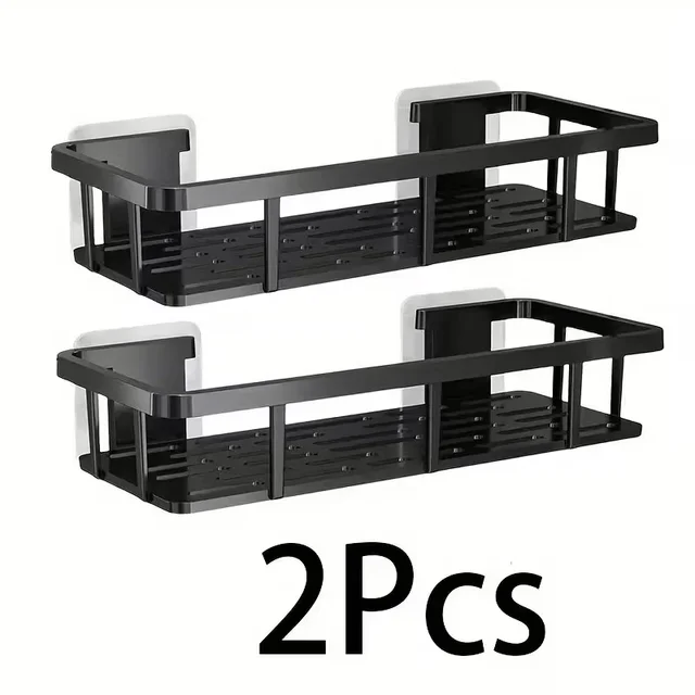 No-Drill Wall Shelf, Heavy-Duty Waterproof Shower Organizer. Easy
