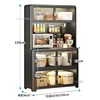 Multi-layer Microwave Ovens Pots Storage shelf Home Multi-functional Storage Cabinets Floor-standing Kitchen Cabinets Sideboard 6