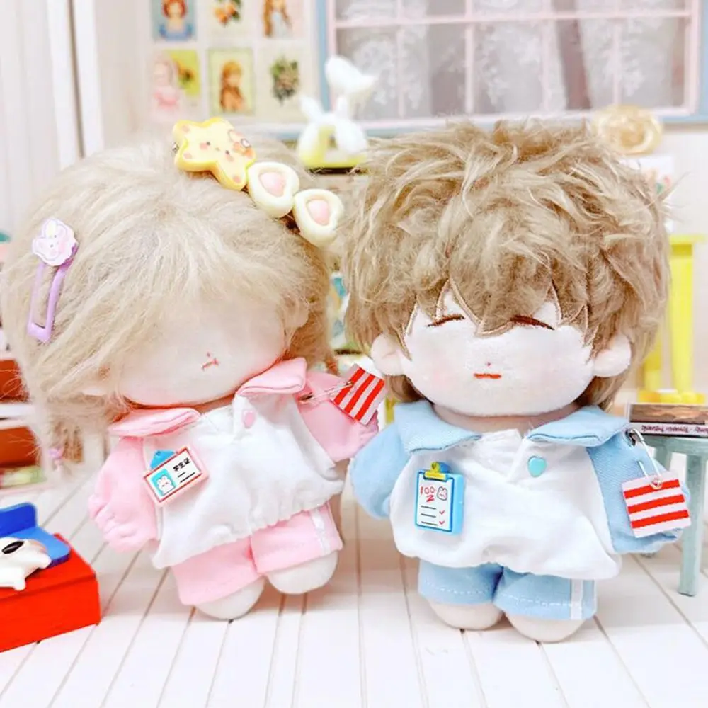 thumbnail image 2 of Stuffed Doll Clothes Set For 17cm Dolls - DIY Dress Up Outfits With Pink Pants Suit 2 of 9