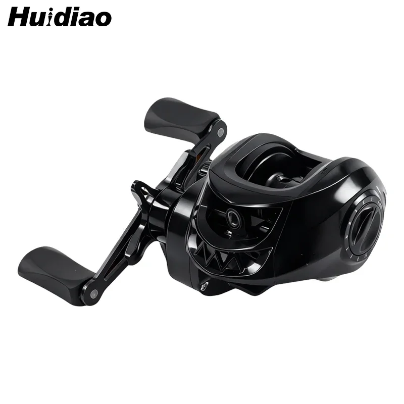 Moulinet baitcasting Huidiao débutant 7.2:1 avec frein magnétique 12 niveaux - 10KG max