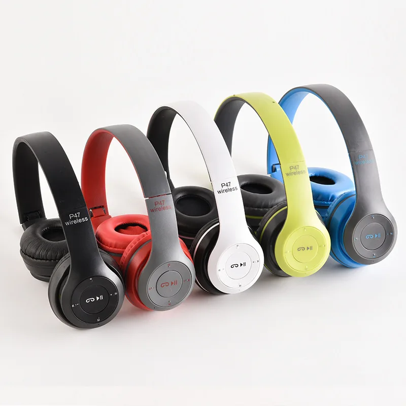 

Stereo P47 Headset 5.0 Bluetooth Headset Folding Series Wireless Sports Game Headset High Quality Headphones for iPhone Xiaomi