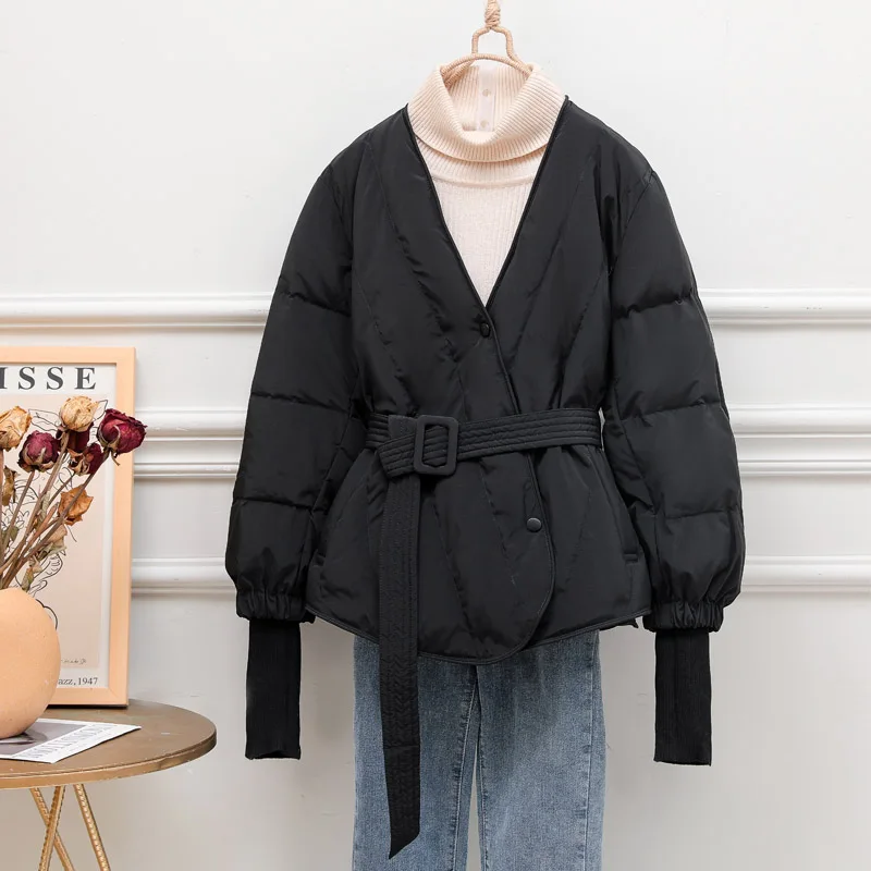 Hooded Down Jacket Women Long Thick White Duck Down Jacket with Real Fox Fur Collar Warm Winter Coat