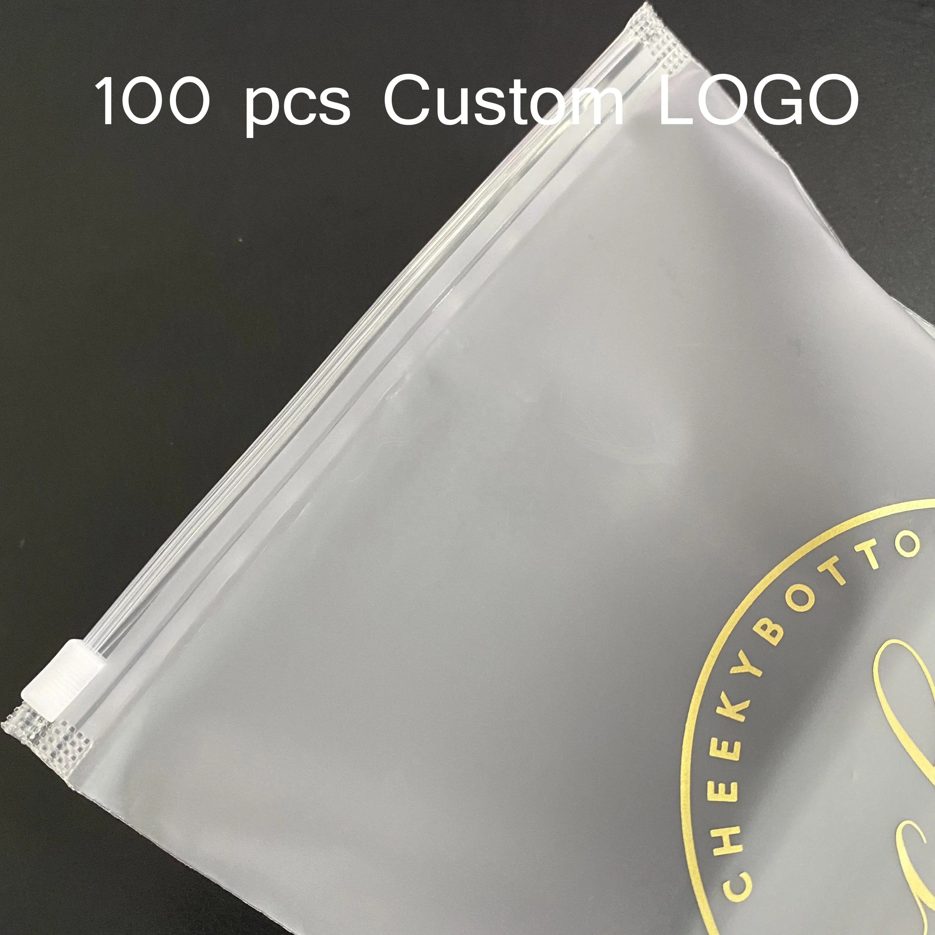 Custom Matte Zip Lock Bags,Personalized Plastic of Your Logo/Text Frosted  Zipper Bags,Pack 50.