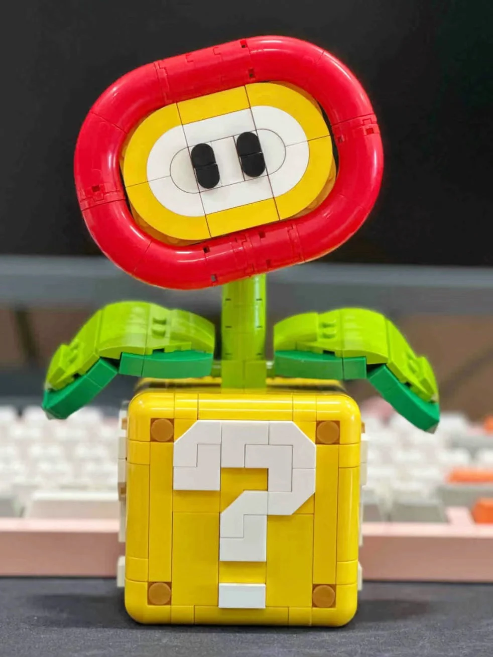 MOC Piranha Plant Potted Model Fit 71426 Flame Flower Assembled Building Blocks Bricks Children Puzzle Toys Kids Christmas Gifts 4