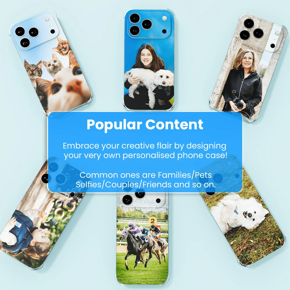 Customizable Clear Corner Phone Case - Personalize with Your Photo