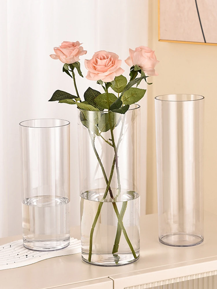Hydroponic Glass Flower Vase Transparent Minimalist Floral Vase for Wedding Living Room Office Decoration Moss Ecological Bottle 5