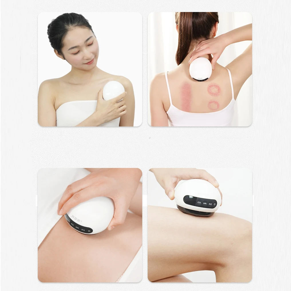 Multi-Functional Body Scraping Massage Smart Electric Vacuum Cupping Heating Suction Cup Device Back Neck Arm Massger 2