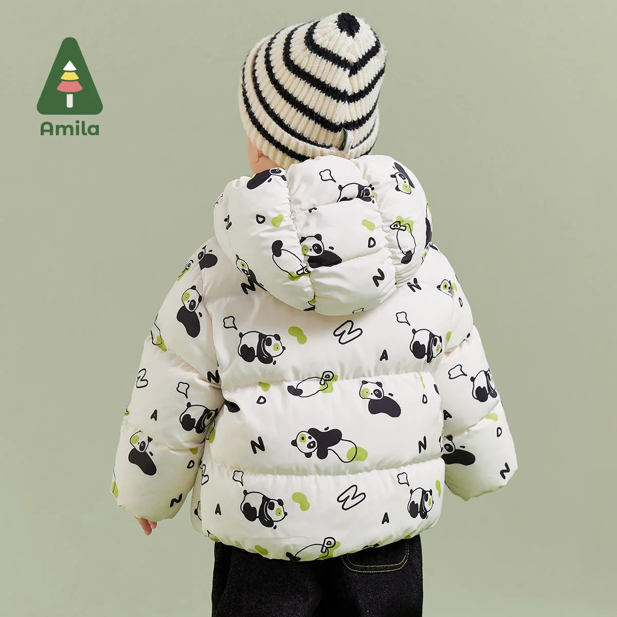 Amila Baby Boy Down Jacket Winter New Multicolour Slight waterproofing antifouling Oil proof Hooded Baby Clothing