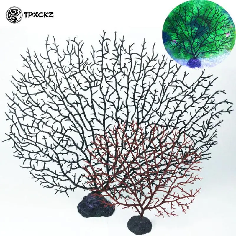 Tree Shape Aquarium Decoration Decor Sea Iron Tree Plastic Coral Decor Plants