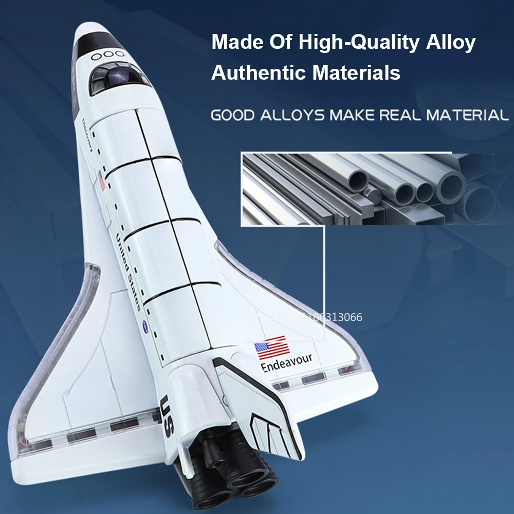 1/287 Alloy Space Shuttle Toy Military Simulation Aviation Model Airplane Both Sides of The Wings Can Emit Light for Boy Gifts 3