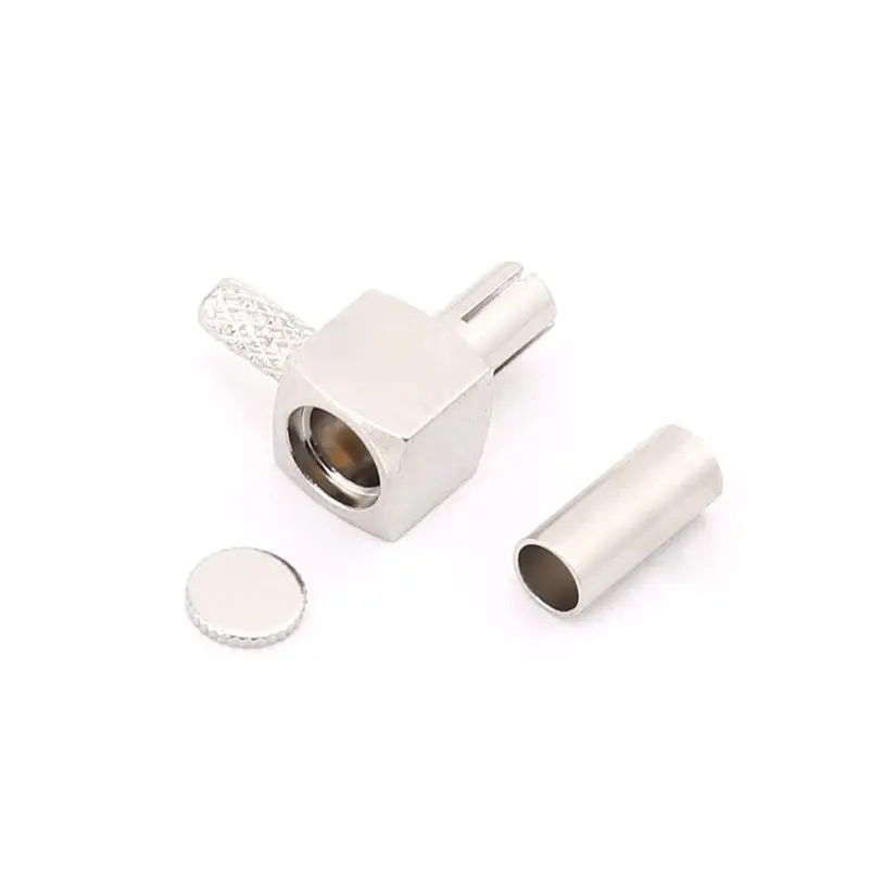 TS9 Male Plug RF Connector Right Angle 90 Degree Crimp Coaxial Adapter For RG174 Drop Shipping