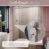 Shower Door 58.5-60" W X 72" H, 1/4" Clear Glass, Brushed Nickel Finish, Semi-Frameless Bypass Sliding Shower Doors 2