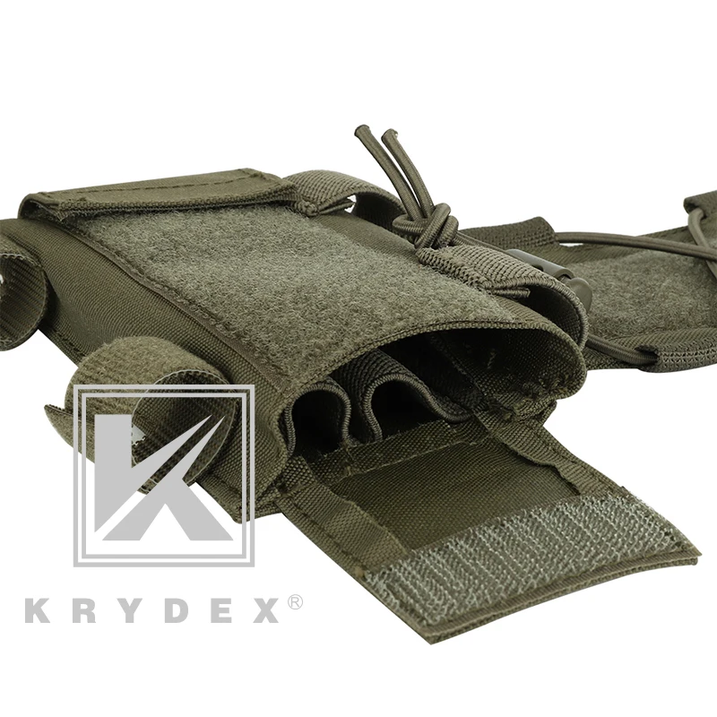 KRYDEX MK1 Tactical Battery Pouch For Combat Helmet Accessory Storage Retention System Counterweight GPNVG-18 Battery Box