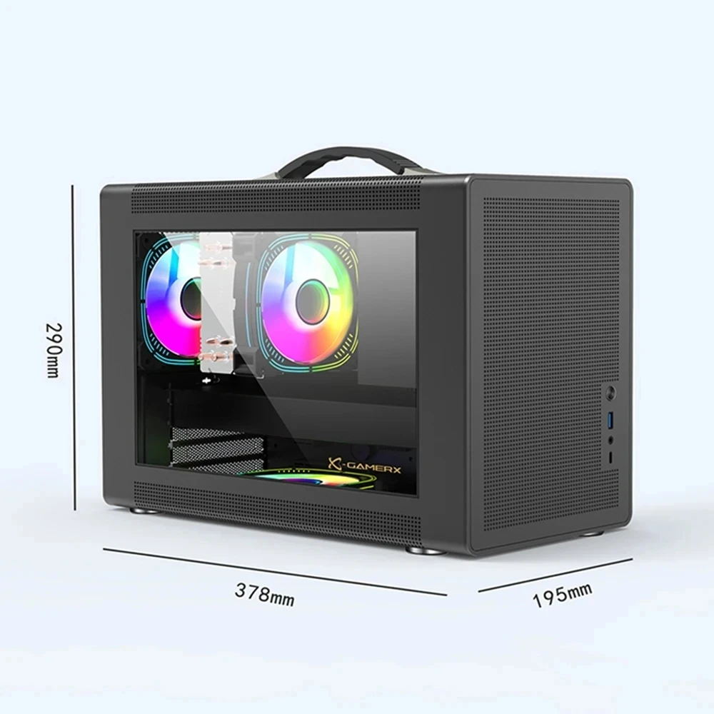 Power Train P60 Portable Case MATX Main Board Type-C Desktop Mini Small Host Desktop pc case pc chassis mini itx desktop case