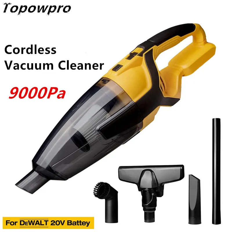 9000Pa Cordless Vacuum Cleaner 3 in 1 Handheld Dry Household Home & Car Mini Vacuum Cleaner Compatible For DeWALT 20V Battery