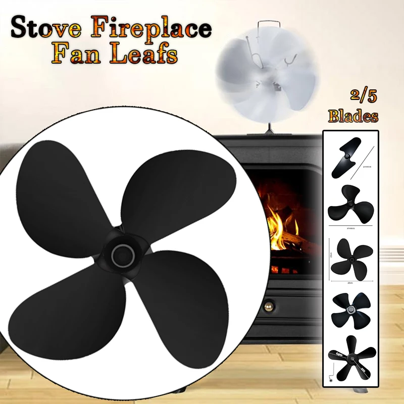 

4/5/6 Blades Universal Stove Fan Blade Replacement Parts Aluminum Alloy Fireplace Fan Accessories Log Wood Burner Spare Parts