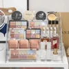 Transparent Storage Box Makeup Organizer Cosmetic Display Case Jewelry Organizer Desktop Holder Clear Makeup Organizer 1