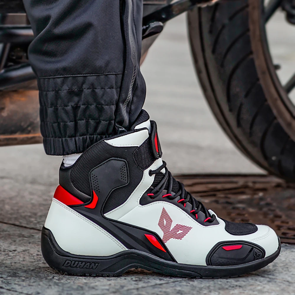 DUHAN New Motorcycle Boots Wear Resistant Motocross Racing Shoes Men's Four Seasons Motorbike Breathable Riding Equipment