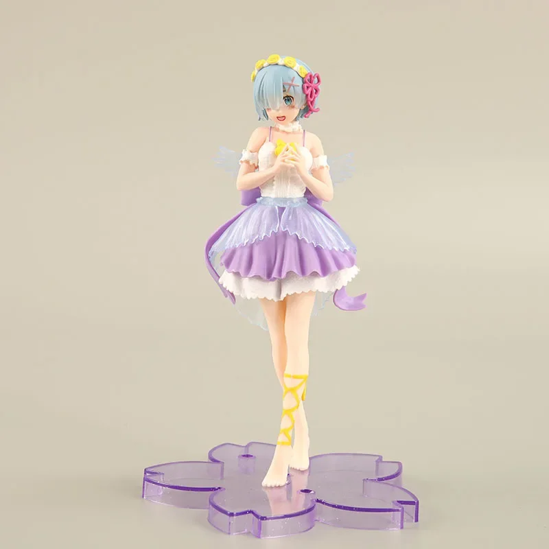 

Фигурка аниме Rem 18 см, фиолетовая юбка, наряд, фигурка «RE:Zero-start Life In other World», Игрушечная модель, экшн-фигурка, подарок на день рождения