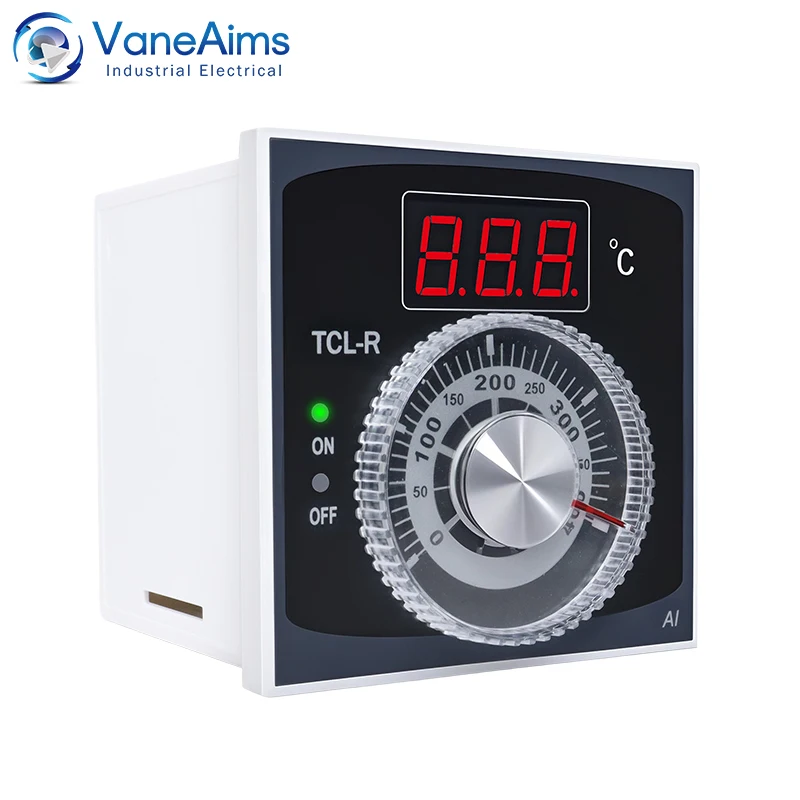 TCL-R TCM-R ประเภทลูกบิดเทอร์โมดิจิตอล AC220V K PT100 อินพุตรีเลย์เอาต์พุตตัวควบคุมอุณหภูมิ 0-400 ℃   0-600 ℃   สําหรับเตาอบ 1