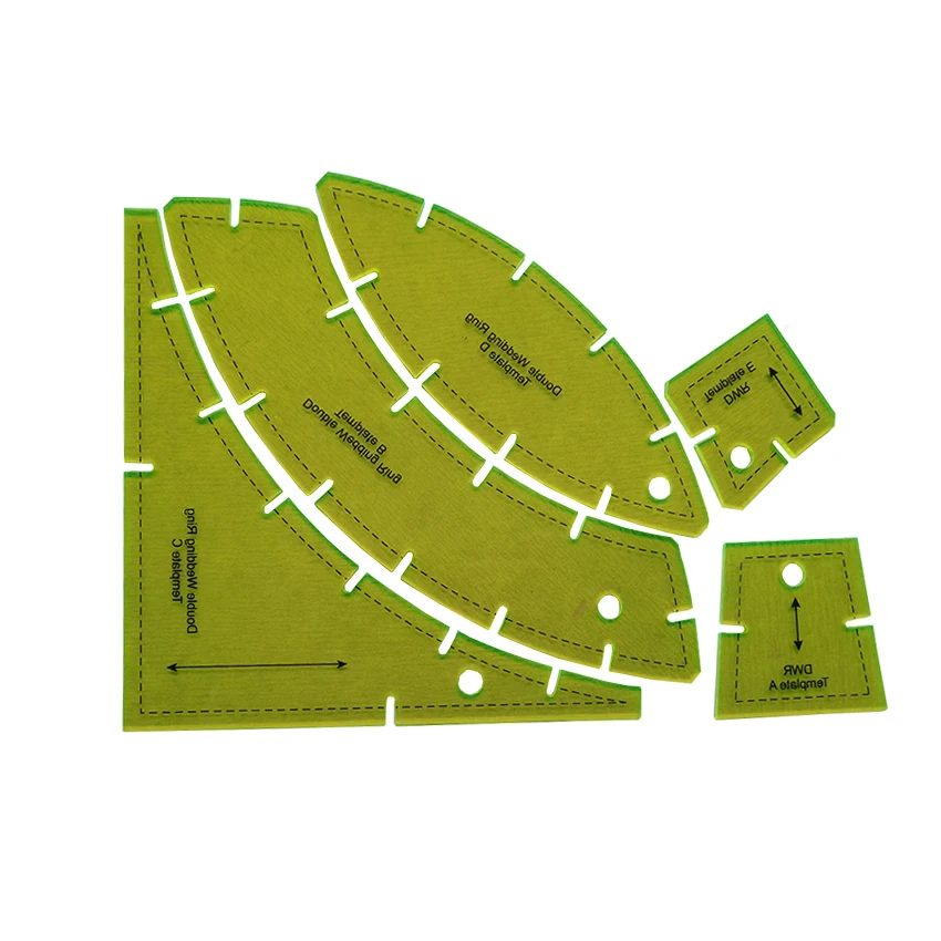 

5pcs Polygon DIY Sewing Quilting Templates Sewing Stencils Craft Patchwork Ruler Handmade Practical Tool