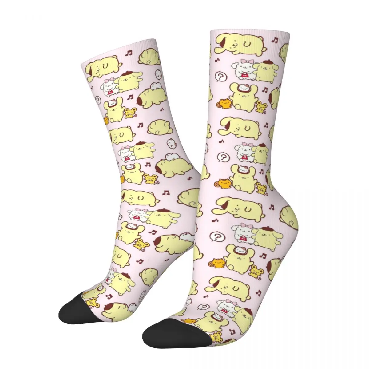 

Winter Warm Colorful Unisex Kawaii Pom Pom Purin Socks Cartoon Sweat Absorbing Football Socks
