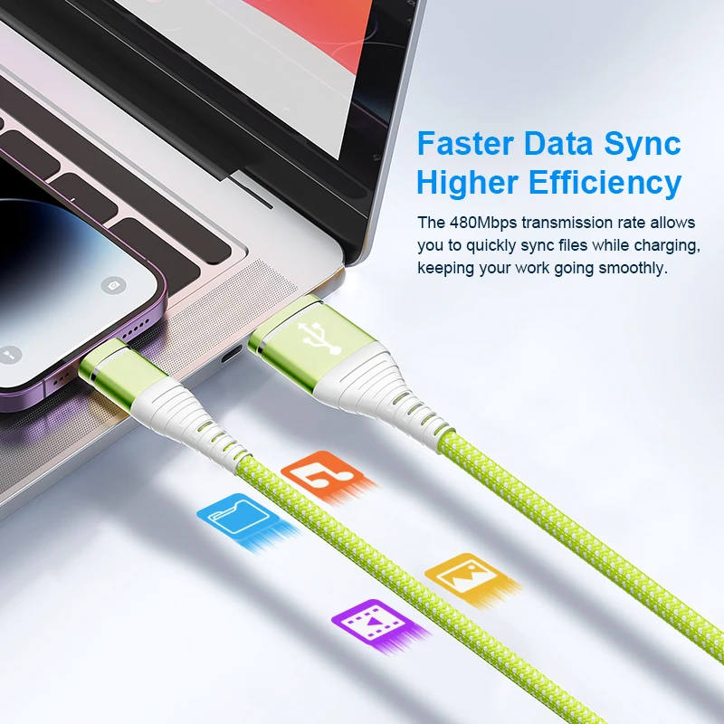 Premium MFI Certified Nylon Braided Lightning Fast Charging Cable