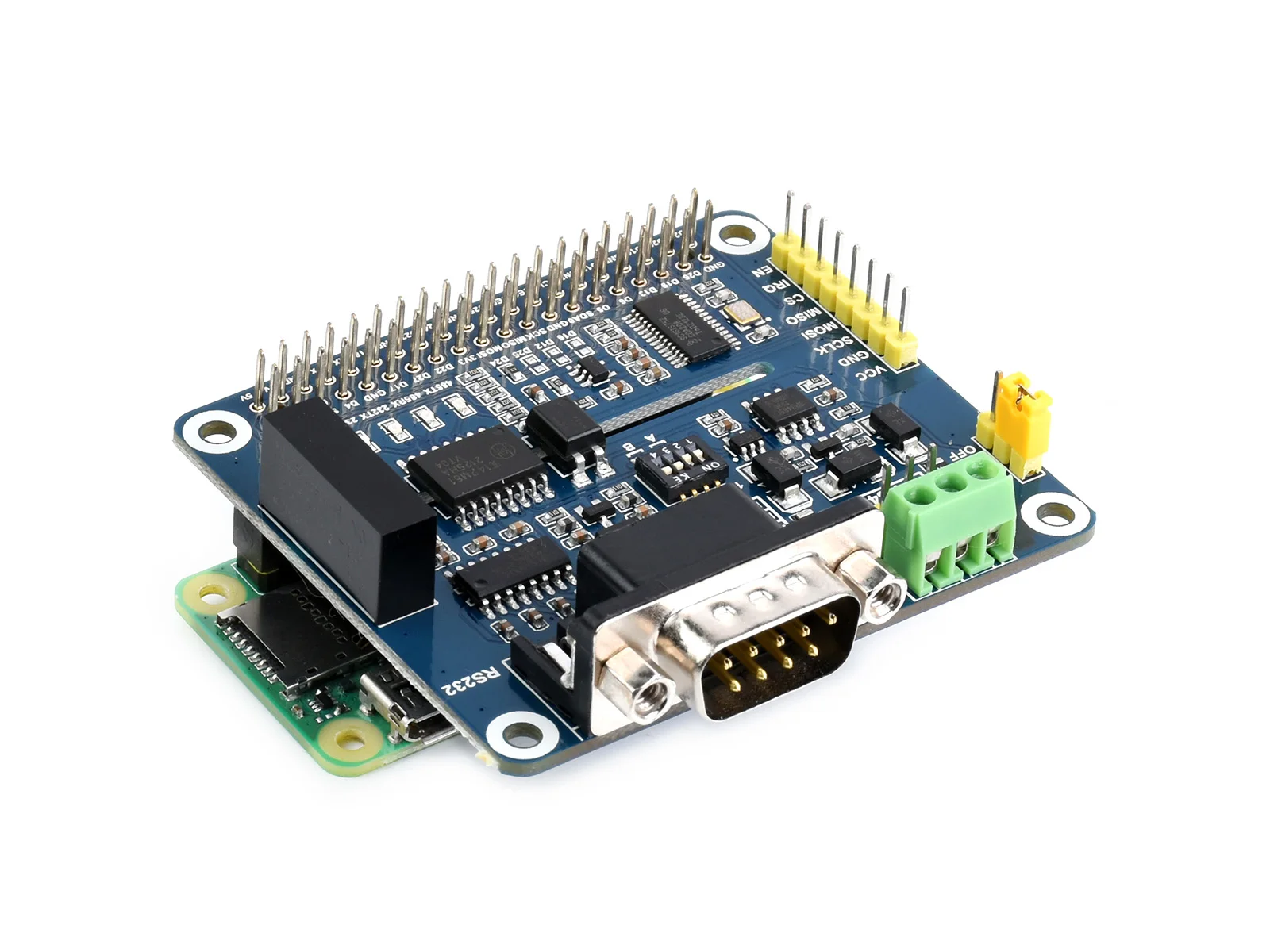 Waveshare  RS485 RS232 Ȯ HAT,  , SPI 