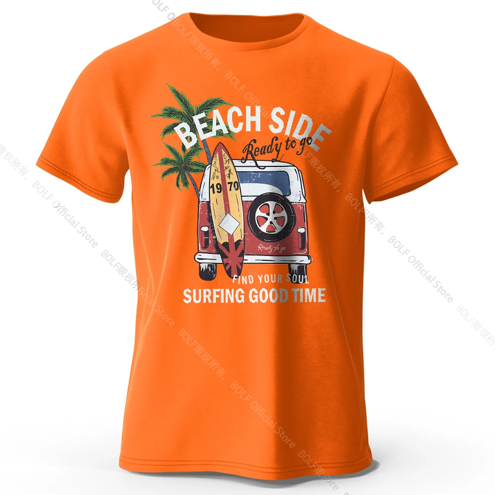 Retro Surf Badge Graphic Unisex Cotton T-Shirt