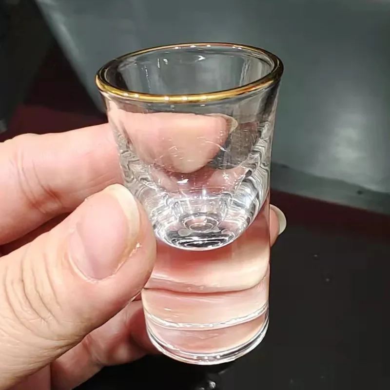 Whiskey Glass Crystal Glass Cup Crystal Liquor Spirits Shot Glasses Gold Foil Rim Mountain Wine Glass Vodka Whisky Bar Brandy Snifters