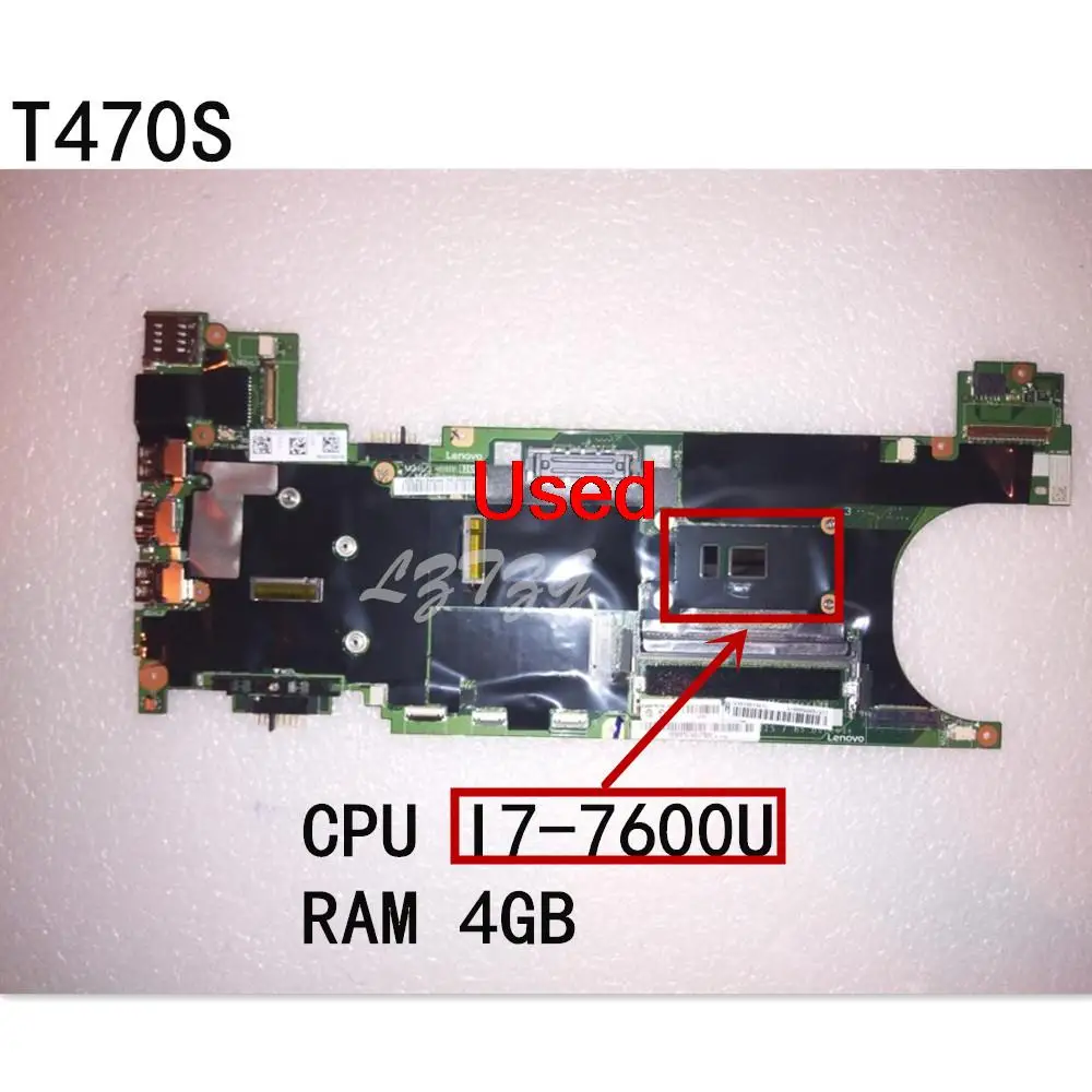 Utilizzato Per La Scheda Madre Del Computer Portatile Lenovo Thinkpad T470S I7-7600 4G Fru 01 Er076 01 Er346 01 Er067 01 Er338 01 Er337 01 Er077 01 Er