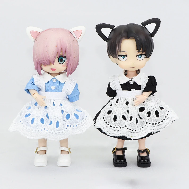 Ob11 Obitsu 11 Милая Детская кукла одежда платье горничной подходит для 1/12 BJD ГСК P9