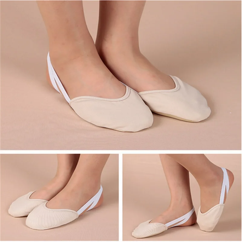 Gymnastics dance shoes Elastic Skin Color Rhythmic Gymnastics Toe Shoes Soft Half Socks Knitted Professional Competition Sole Protect