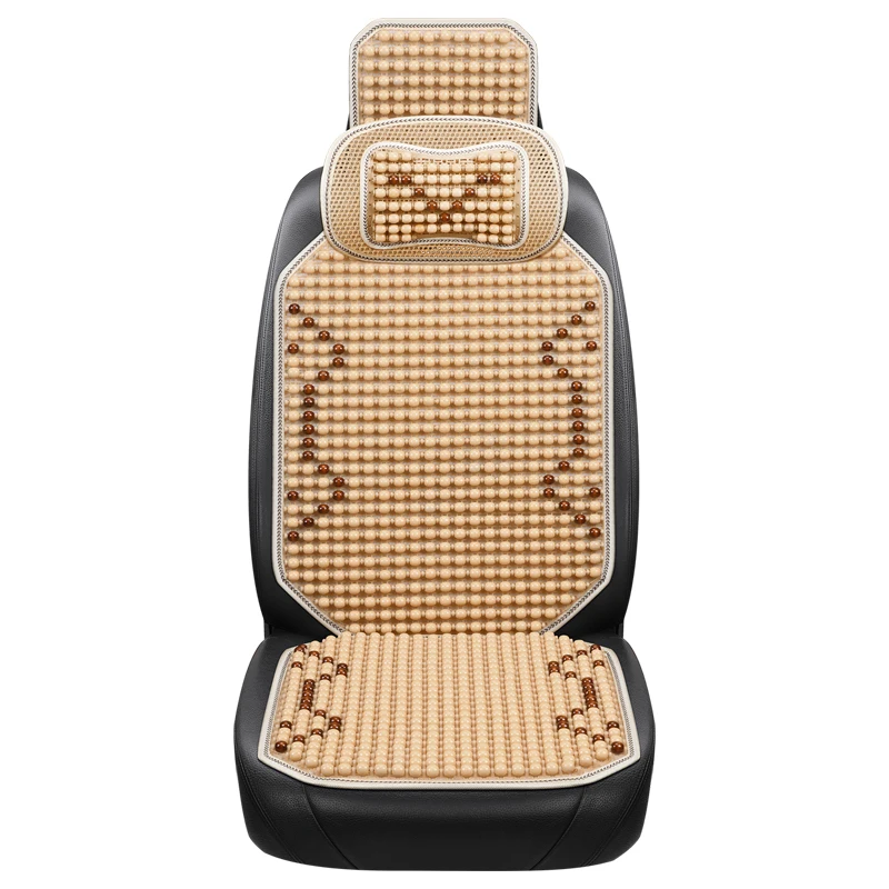 

Wood Car seat single seat forklift crane excavator loader bus seat cover summer wood cool pad wood mat leaflet