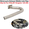 Motorcycle Full Systems Exhaust Escape Moto Modified Front Link Pipe Special Accessories Slip On For Italjet Dragster 125 200