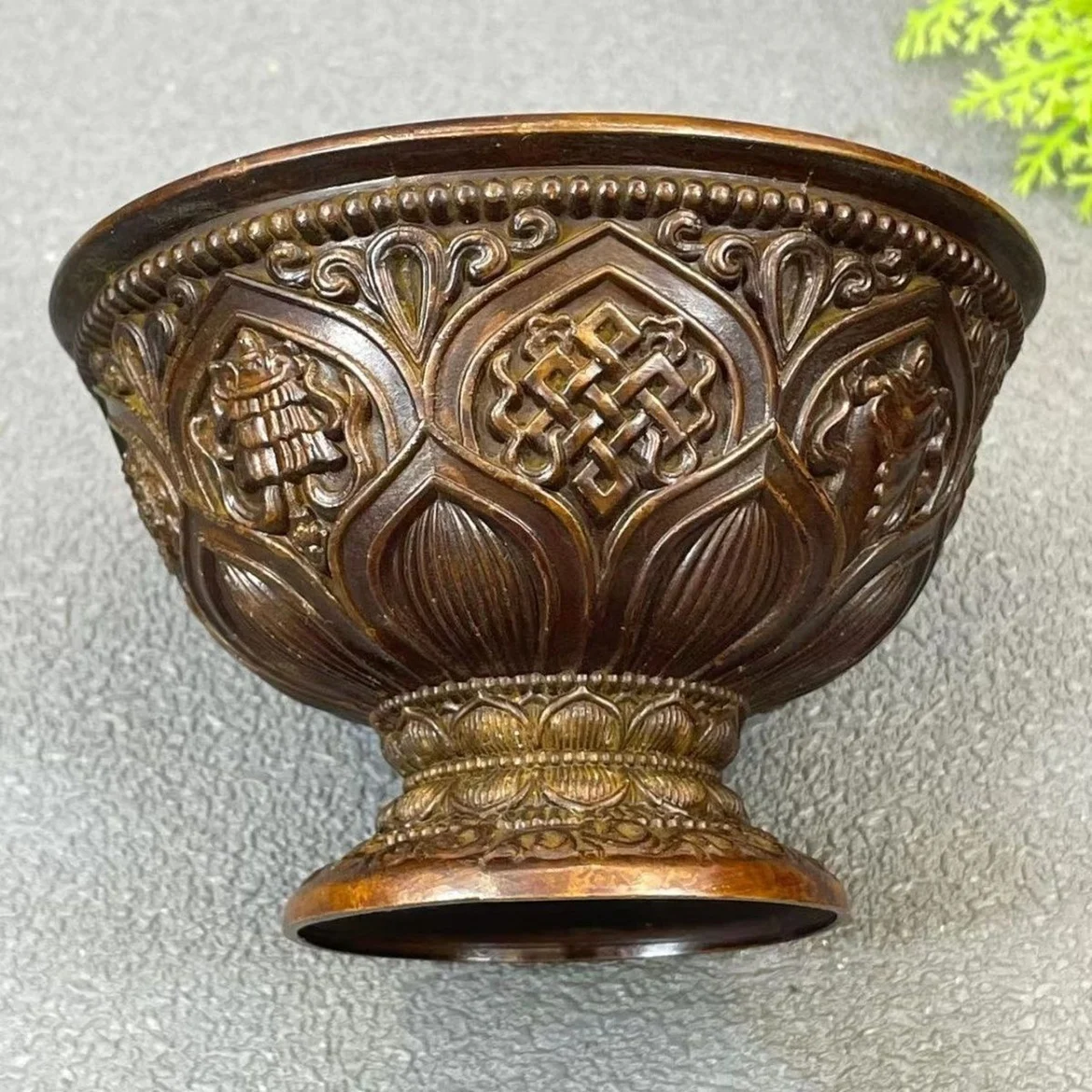 

Collection of eight treasures auspicious bowl, eight treasure bowls, magic bowls, water purification cups, home craft ornaments
