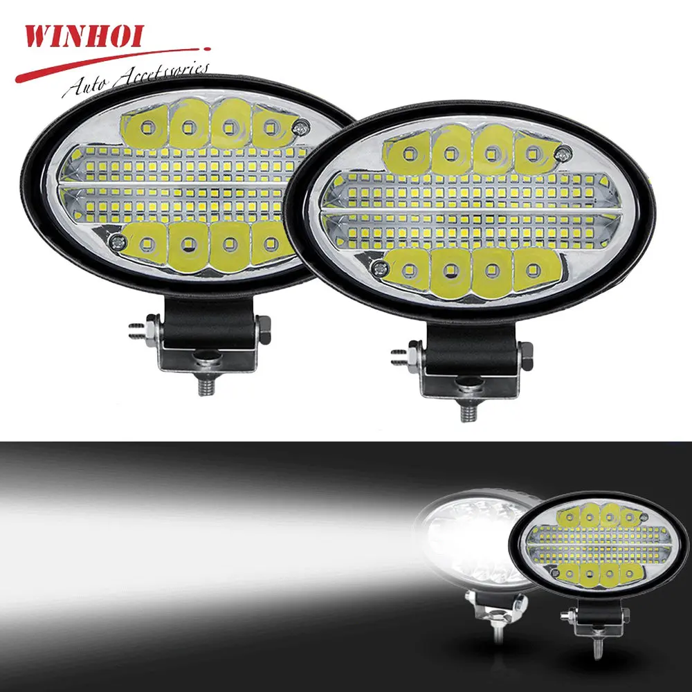 144W4inchLedSpotlightsCars4x4OffRoadLedLightBarRoundWork