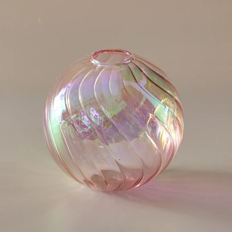 Iridescent Glass Vase for Tabletop & Home Decor