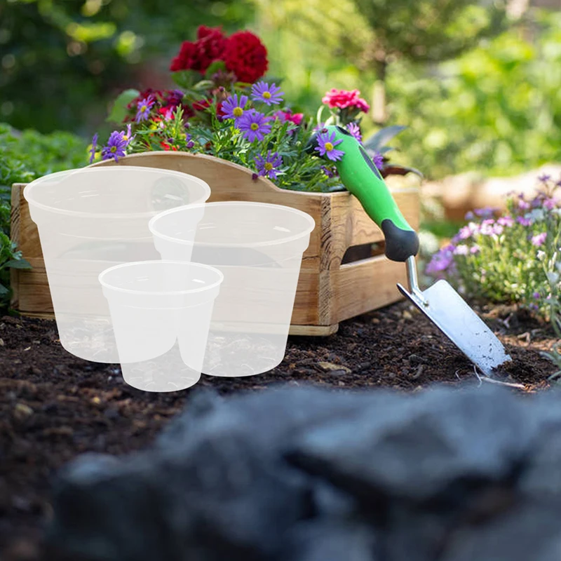 Round Planter Pot Orchid Nursery Container Clear Orchid Starting Pots Hydroponic Flower Pot Flower Pot Plant Pot