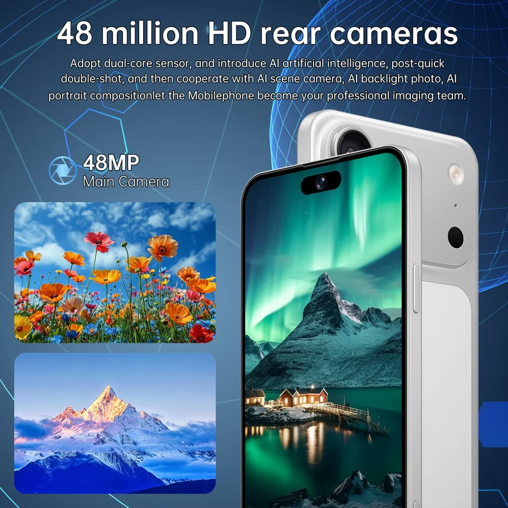 K-Touch Mobile Phones M18 Pro Max Smartphone Android 15 Cell Phone 7.3 Inch 22G+2TB 16+48MP 5G Dual Sim 7800mAh Face Unlocked Global Version Cellphones For Men Women